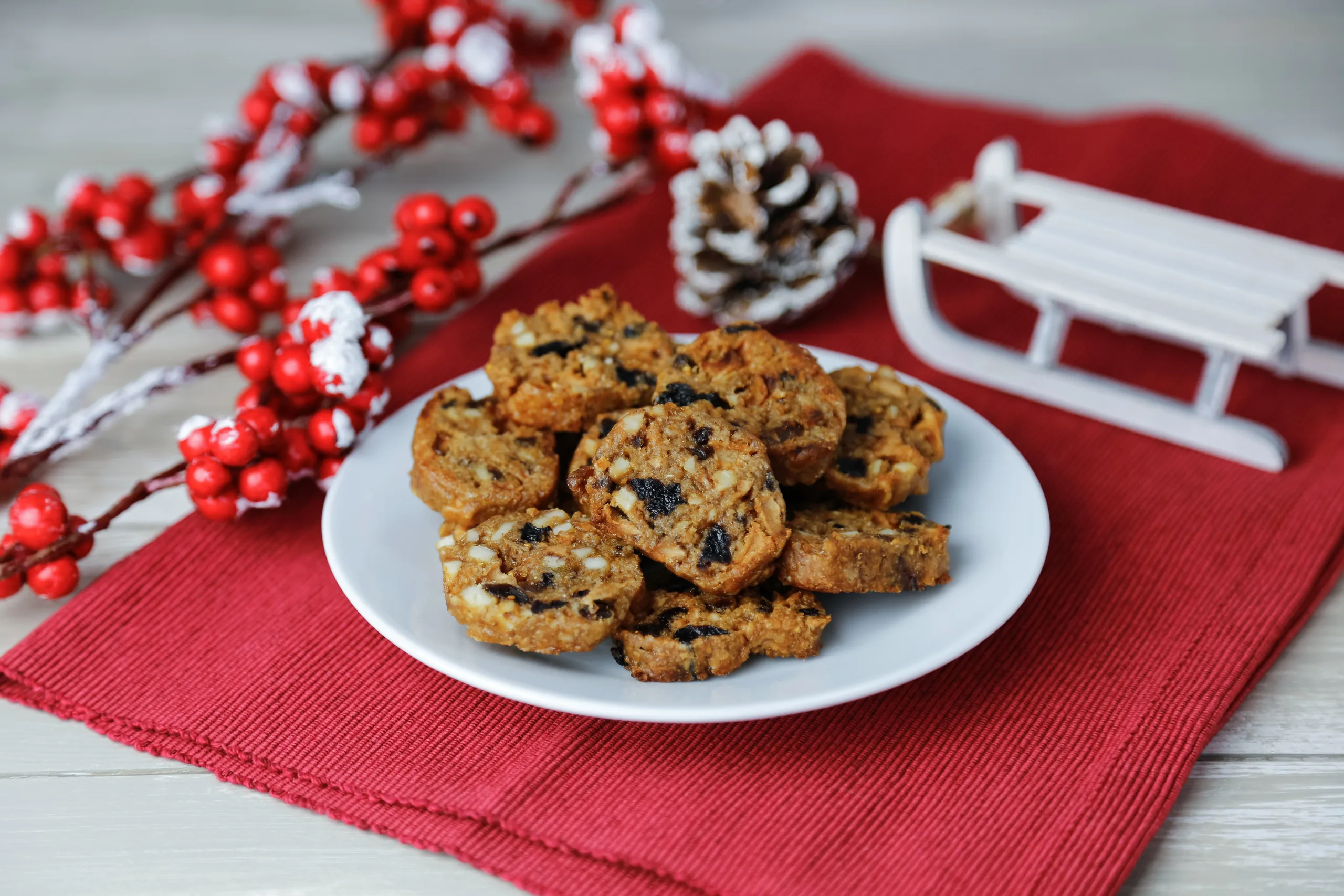 Weihnachtliche Früchtetaler